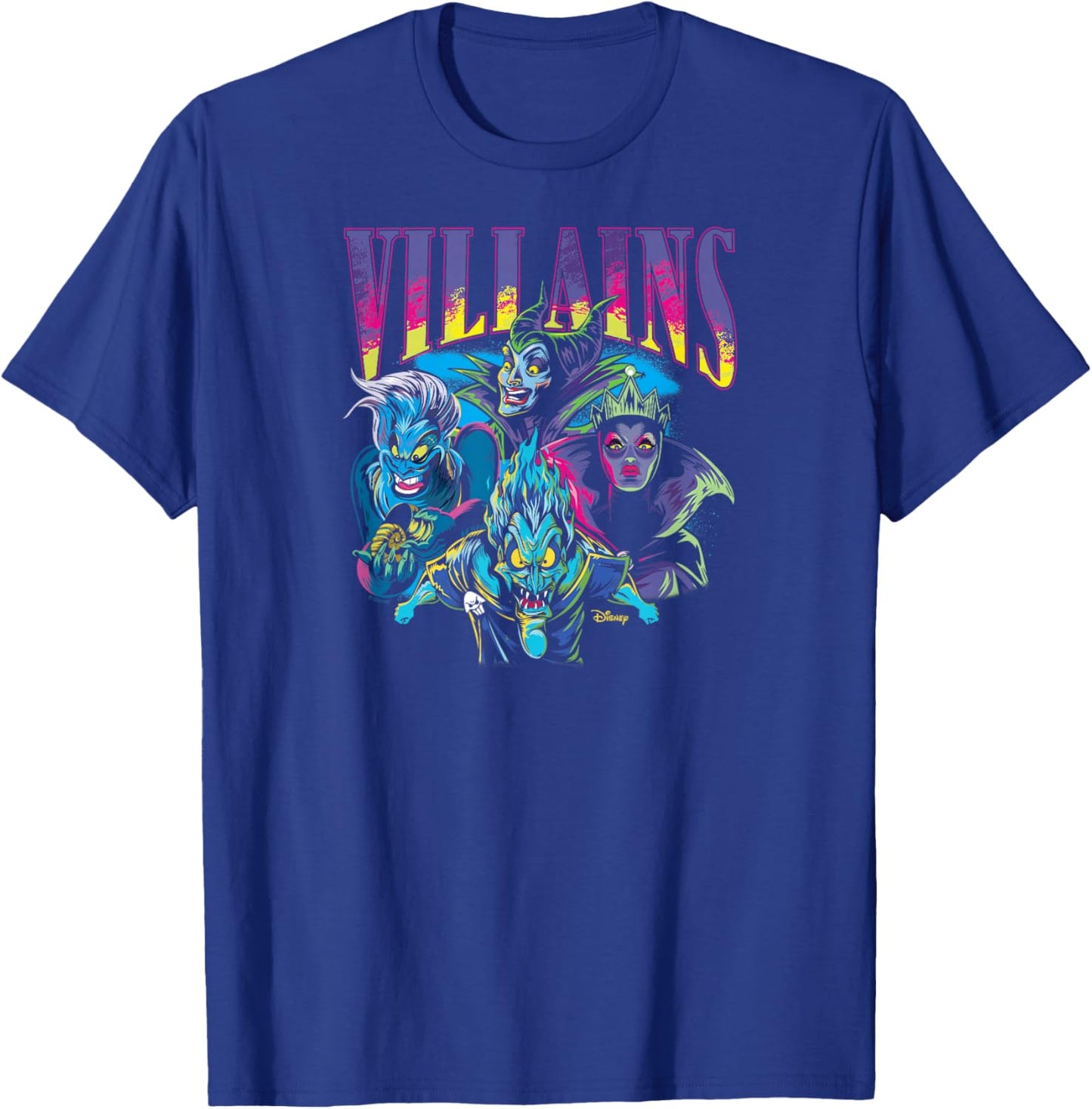 Blacklight Disney Villains Hades Ursula Maleficent Queen T-Shirt - T-Shirt | Royal