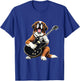 St Bernard Dog Playing Electric Guitar St Bernard Lover T-Shirt - T-Shirt | Royal
