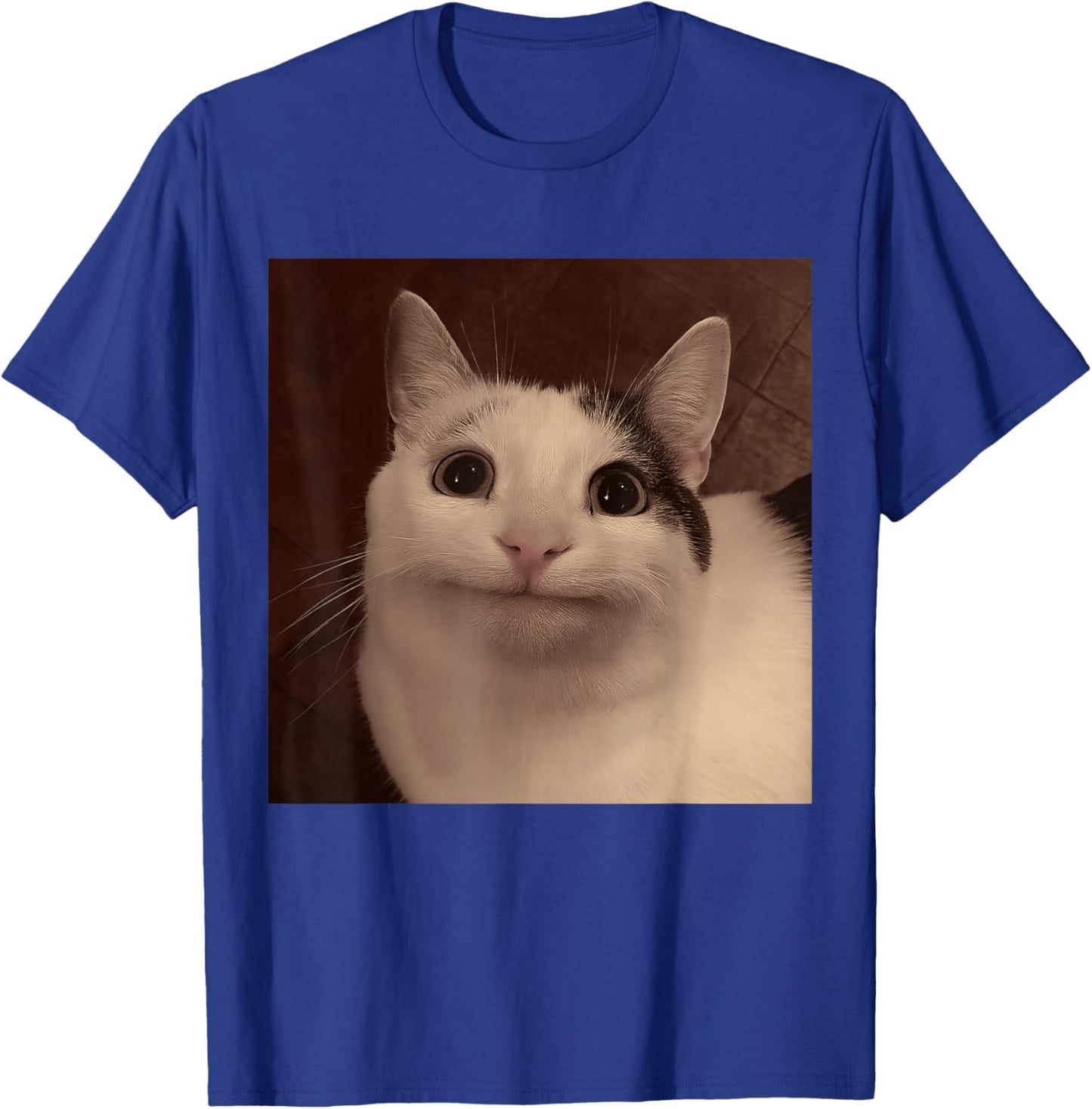 Weird Cat Face Smile Cursed Meme Beluga Kitten Gen Z Viral T-Shirt - T-Shirt | Royal