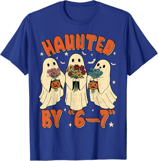 67 Meme Halloween Haunted by 6 7 T-Shirt - T-Shirt | Royal