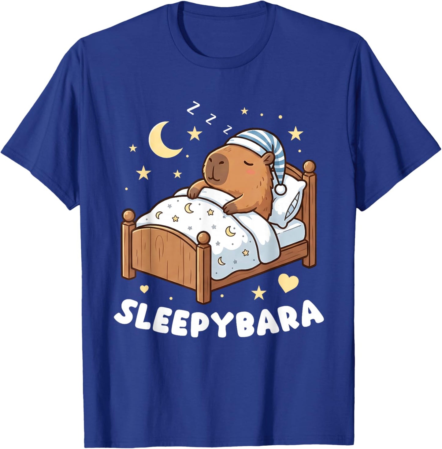 Capybara Sleepybara Sleep Pajamas T-Shirt - T-Shirt | Royal