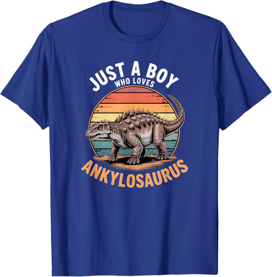 Boys Ankylosaurus T-Shirt - T-Shirt | Royal