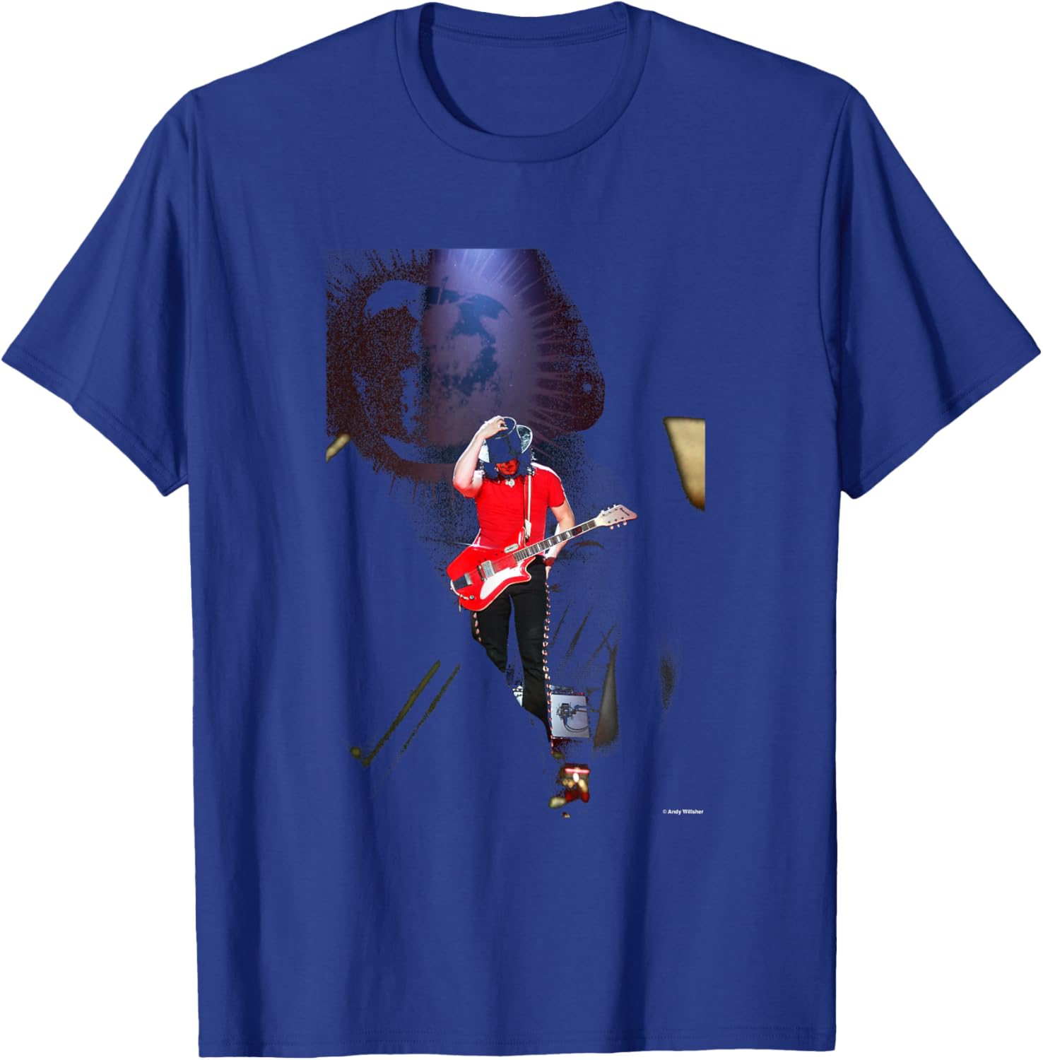 Jack White Stripes Live Seven Nation Army Andy Willsher T-Shirt - T-Shirt | Royal