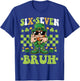 67 St Patricks Day Boys Kids Teens Leprechaun Six Seven Bruh T-Shirt - T-Shirt | Royal