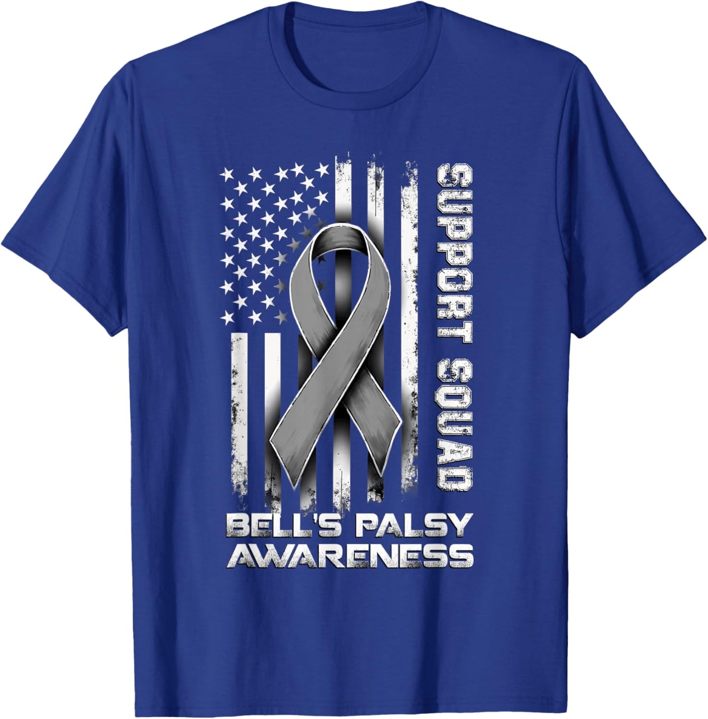 Retro Support Squad Bell's Palsy Awareness T-Shirt - T-Shirt | Royal
