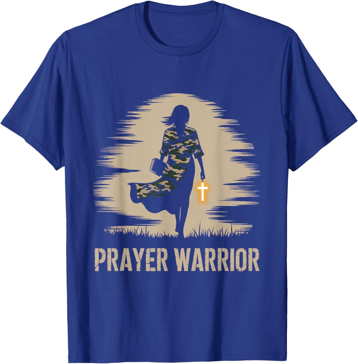 Prayer Warrior God Jesus Christian Black Girl Women T-Shirt - T-Shirt | Royal