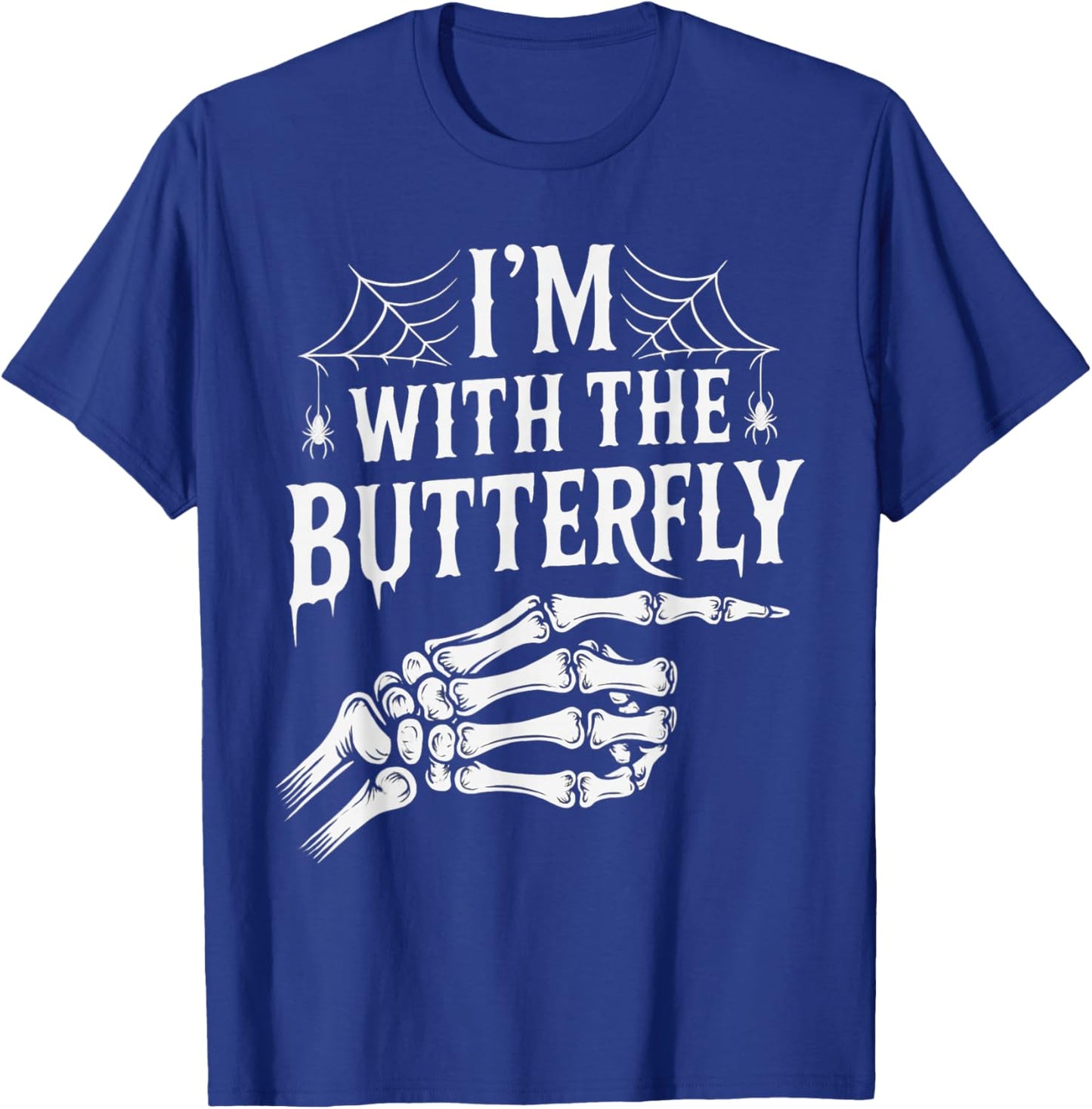 I'm with Butterfly Halloween Costume Couples Matching T-Shirt - T-Shirt | Royal