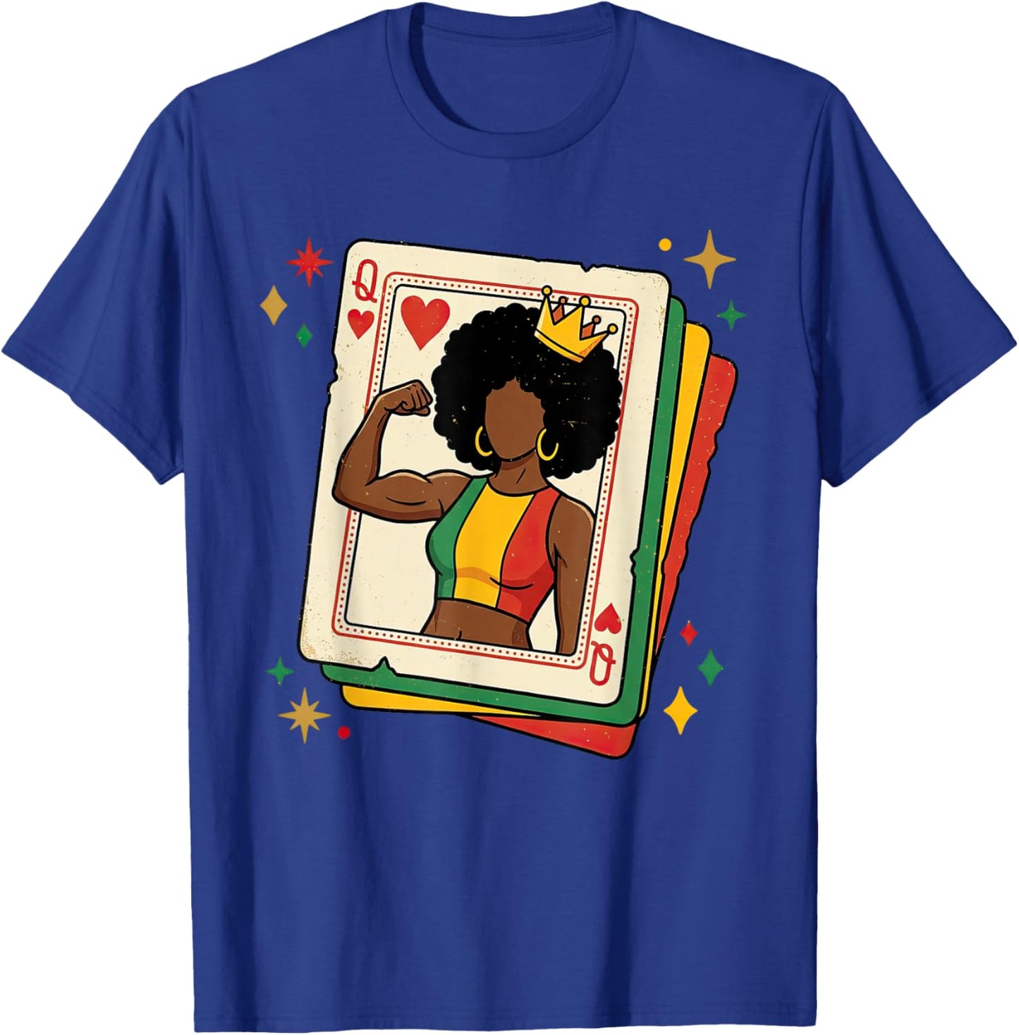 Black Queen African American Black History Month Melanin T-Shirt - T-Shirt | Royal