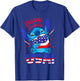 Disney Stitch Happy Birthday USA Independence Day 250 Years T-Shirt - T-Shirt | Royal