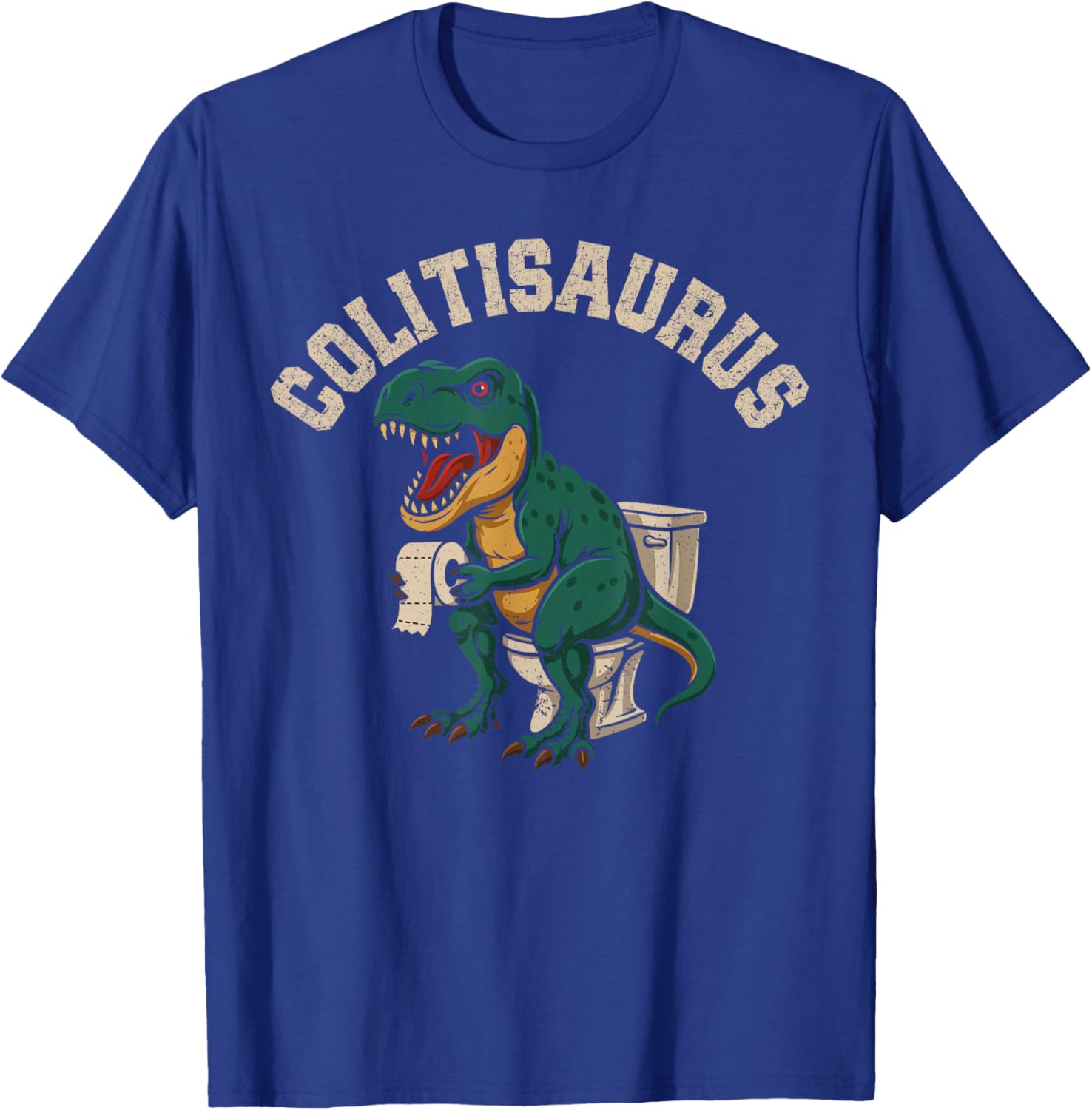 Ulcerative Colitis Awareness Colitisaurus Funny IBD Warrior T-Shirt - T-Shirt | Royal