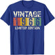 Classic 60 Birthday Decorations Men 60yr 1966 60th Birthday T-Shirt - T-Shirt | Royal
