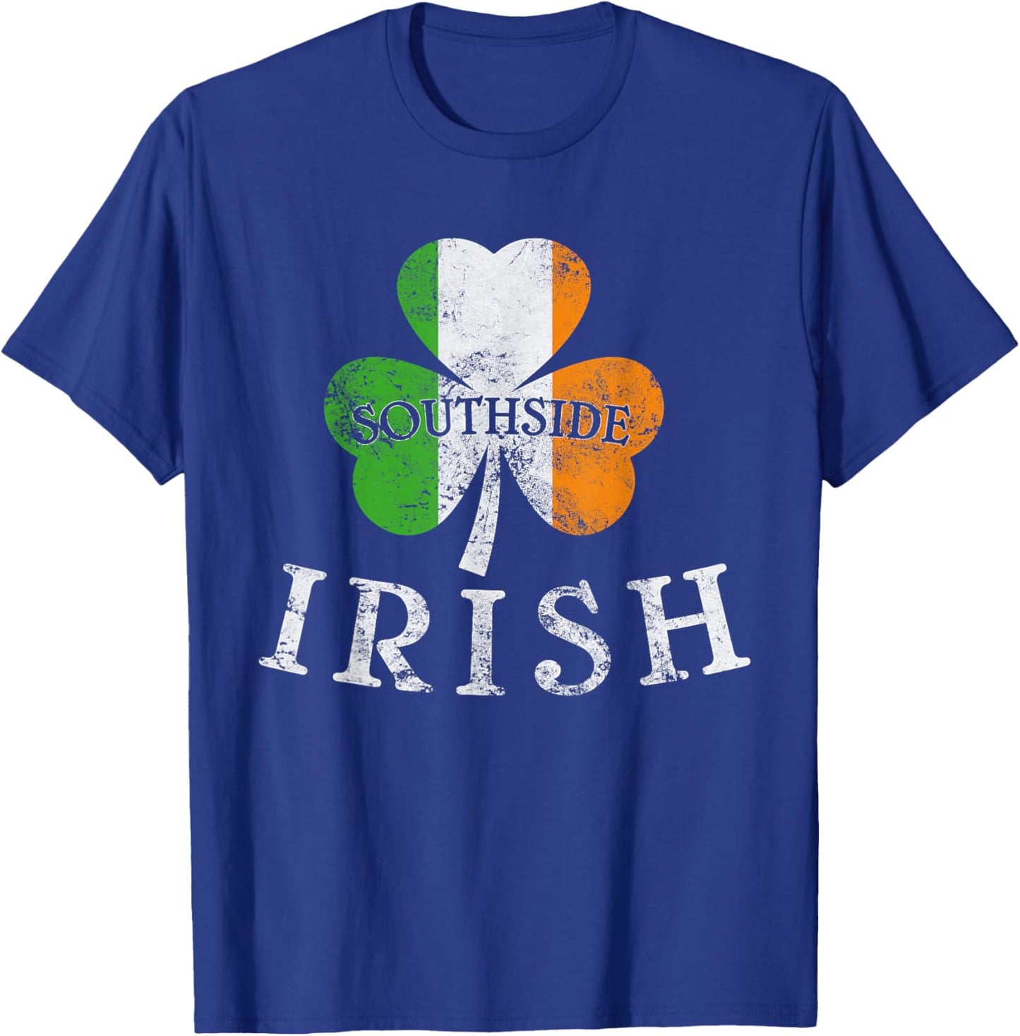 Southside Irish Ireland Flag Shamrock St. Patrick’s Day T-Shirt - T-Shirt | Royal