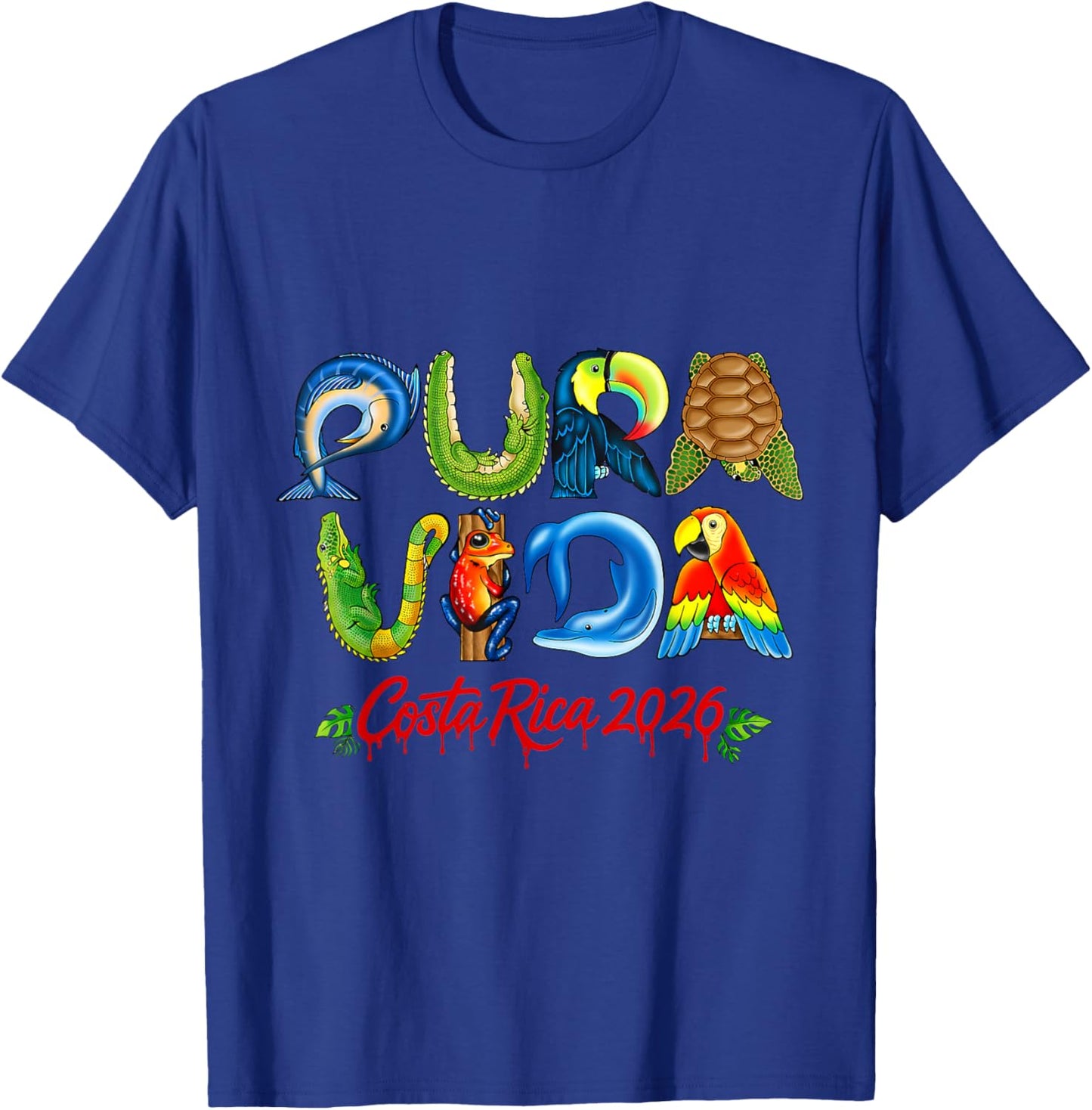 Pura Vida Costa Rica Central America Travel Souvenir 2026 T-Shirt - T-Shirt | Royal