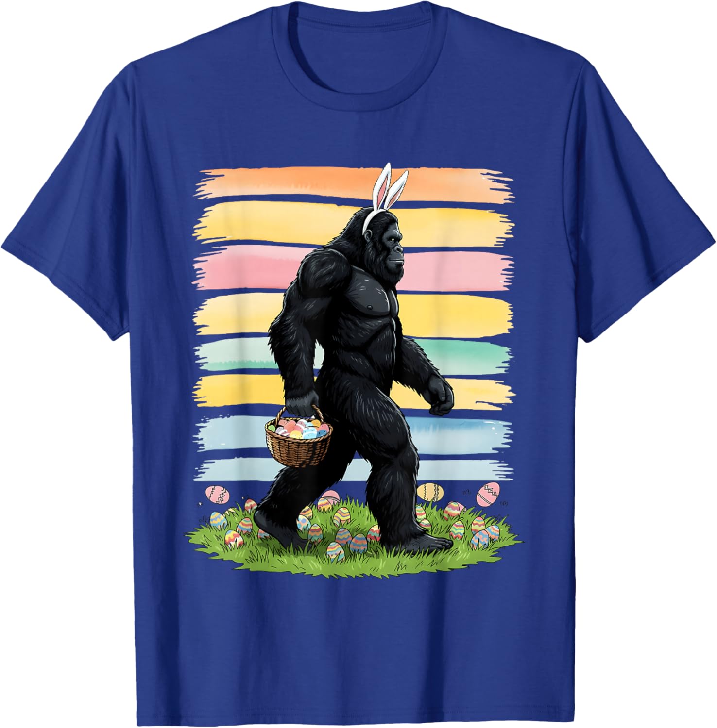 Easter Day Funny Bigfoot Sasquatch Easter Eggs Men Women Kid T-Shirt - T-Shirt | Royal