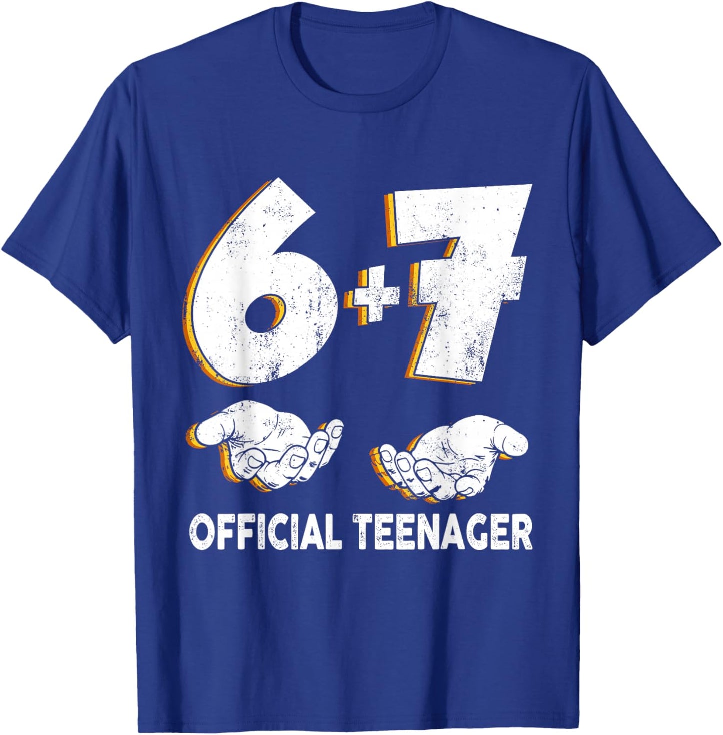 6 7 Birthday Official Teenager 13 Year Old 13th Birthday Boy T-Shirt - T-Shirt | Royal