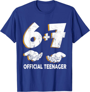 6 7 Birthday Official Teenager 13 Year Old 13th Birthday Boy T-Shirt - T-Shirt | Royal