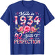 92 Year Old Made in 1934 Floral 92nd Birthday Women T-Shirt - T-Shirt | Royal