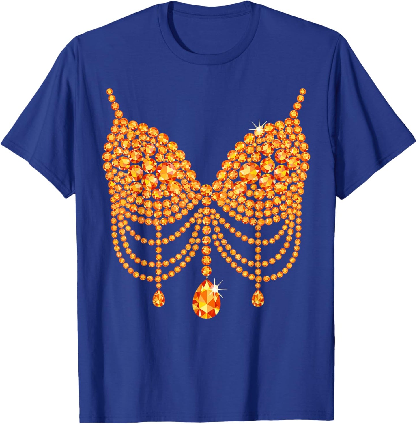Halloween Orange Bra Design Costume Show Girls T-Shirt - T-Shirt | Royal