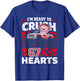 Axolotl Ready to Crush 67 Hearts Valentines Axolotl Lovers T-Shirt - T-Shirt | Royal
