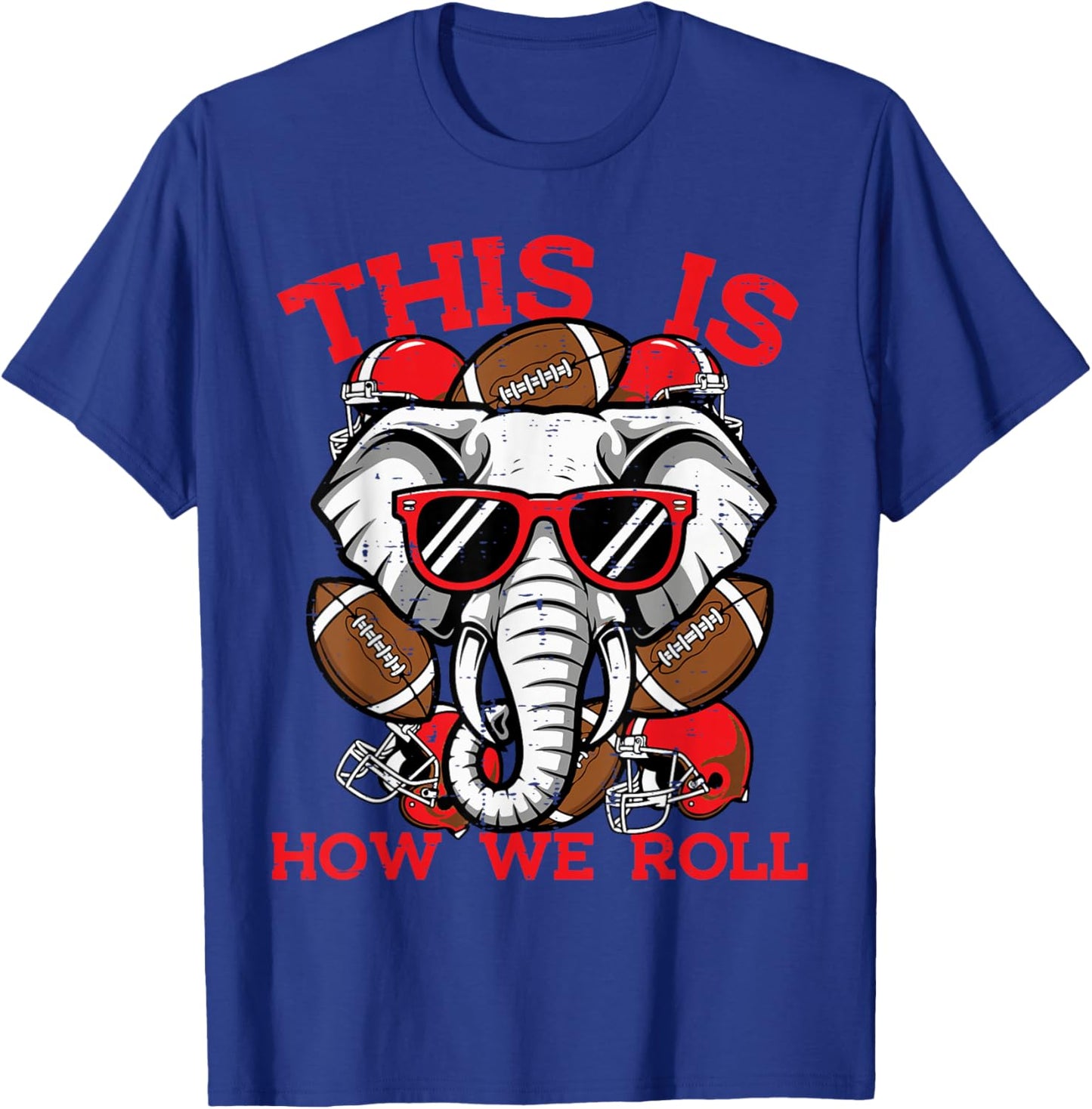Elephant Roll Women Kids Men Boys Girls Youth Teen T-Shirt - T-Shirt | Royal