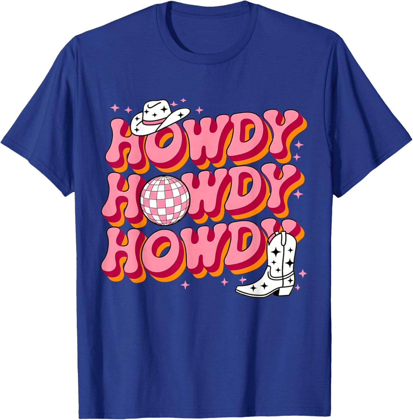 Howdy Western Cowboy Howdy Cowboy Rodeo Cowgirl Western T-Shirt - T-Shirt | Royal