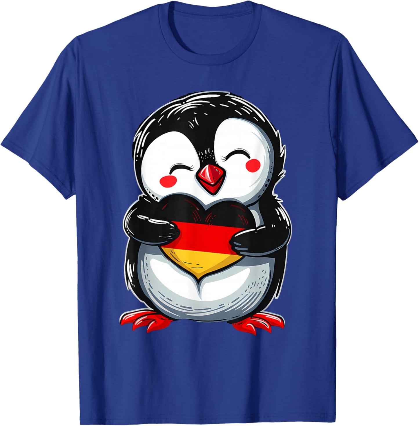 Deutschland Penguin Germany Flag German Pride T-Shirt - T-Shirt | Royal