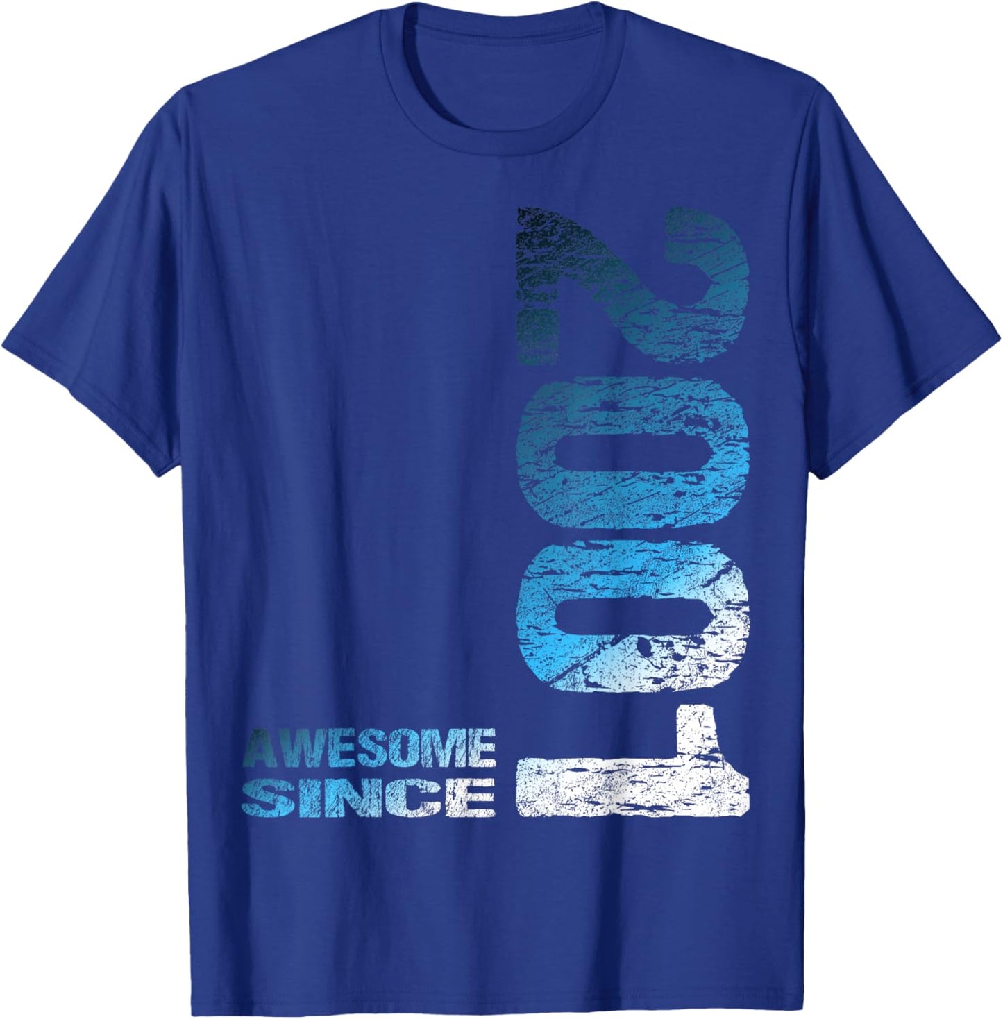 Awesome Since 2001 25th Birthday T-Shirt - T-Shirt | Royal
