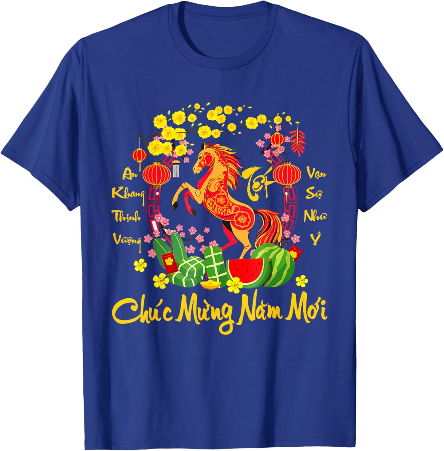 TET 2026 Chuc Mung NAM Moi Horse Vietnamese Lunar New Year T-Shirt - T-Shirt | Royal