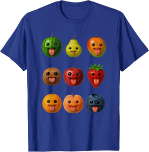 Funny AI Fruit Meme Gen Z Brainrot Men Women T-Shirt - T-Shirt | Royal