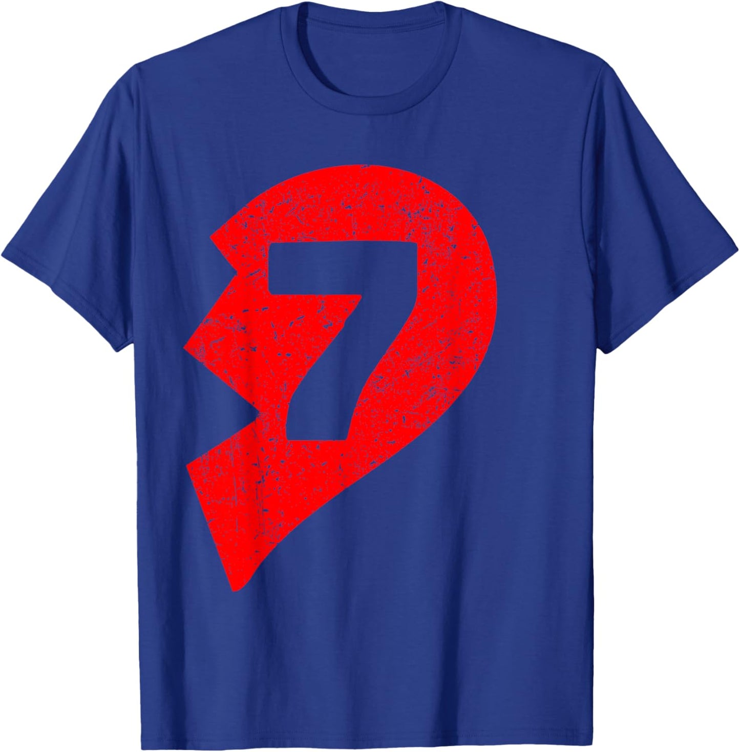 Number 7 Funny Matching Couple Friends Valentines Heart 67 T-Shirt - T-Shirt | Royal
