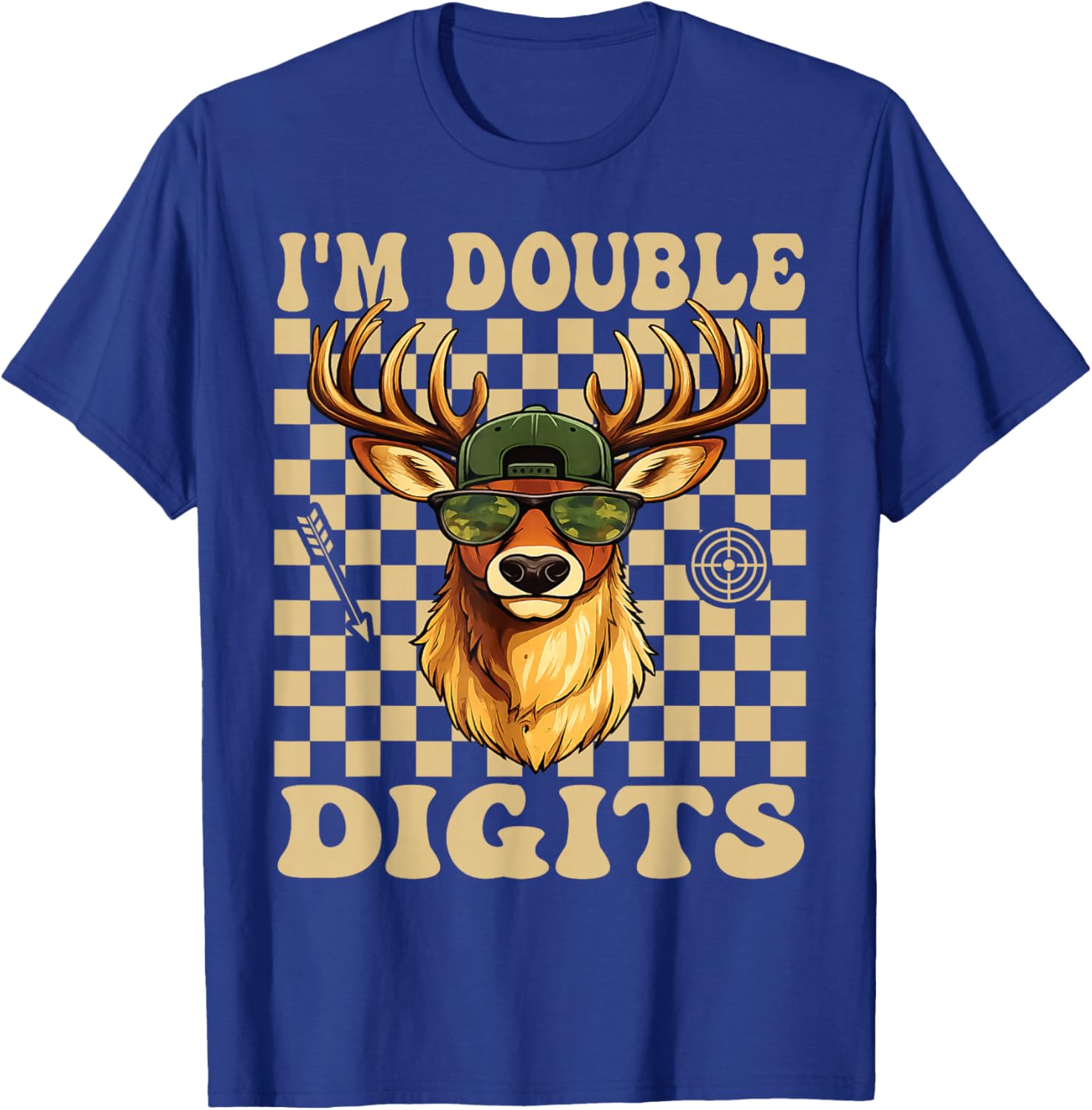 Bruh I'm Double Digits 10th Birthday Deer 10 Year Old Boys T-Shirt - T-Shirt | Royal