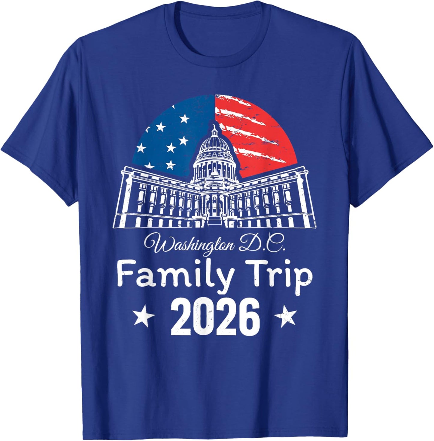 Washington DC 2026 Capitol Hill USA Flag Family Matching T-Shirt - T-Shirt | Royal