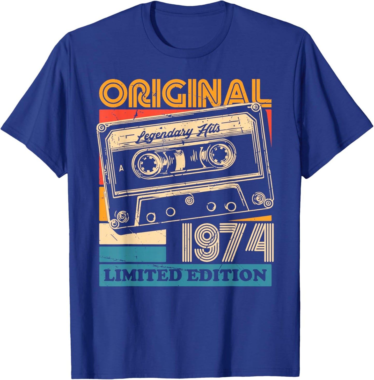 51th Birthday Retro Vintage 1974 Men Women T-Shirt - T-Shirt | Royal