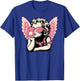 Cupid Valentine's Day Vintage Cupid Blowing Bubble T-Shirt - T-Shirt | Royal