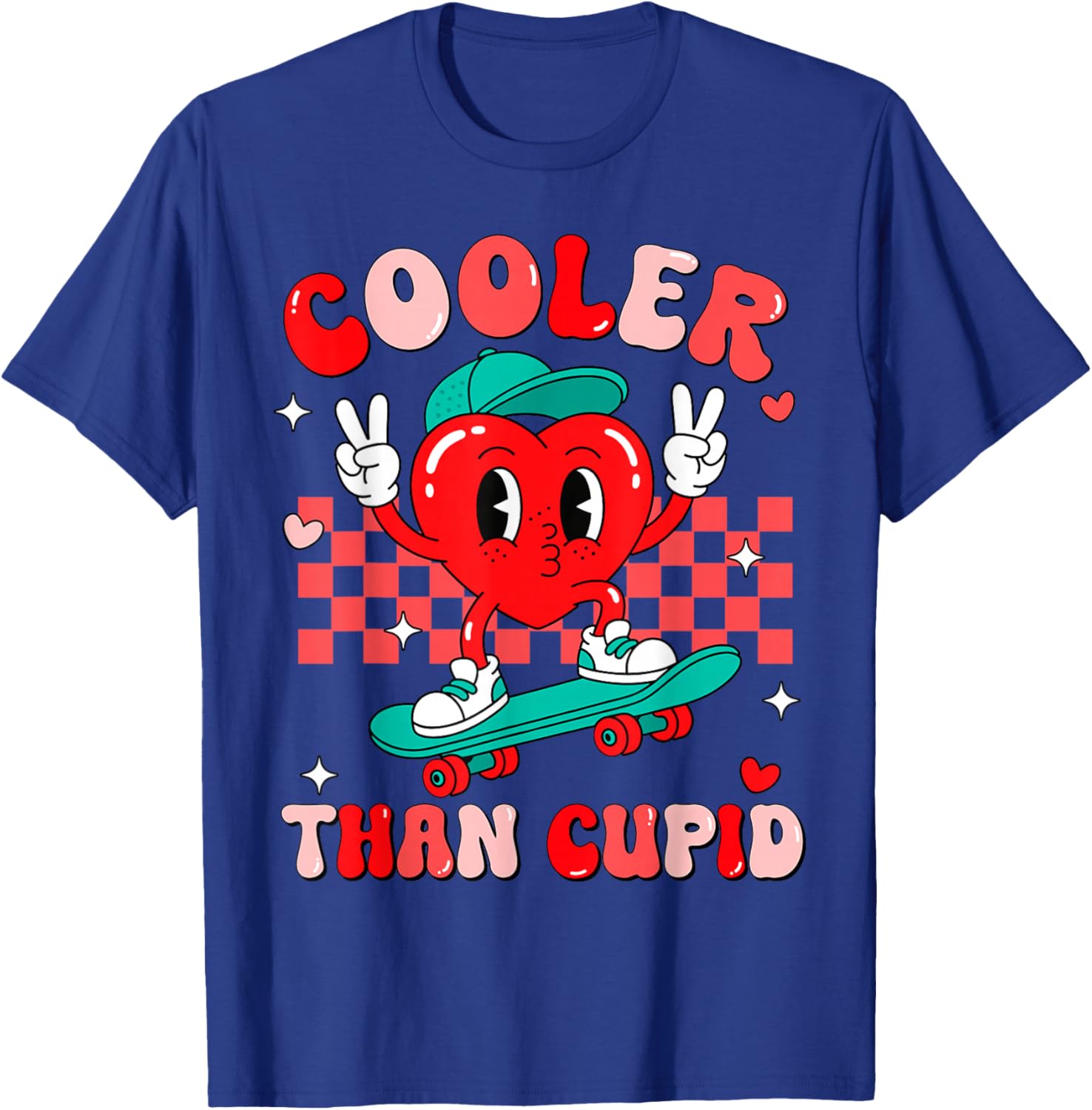 Cooler Than Cupid Valentines Day for Teens Kids Boys Girls T-Shirt - T-Shirt | Royal