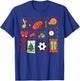 PE Teacher Christmas Bow Physical Education Teacher Outfit T-Shirt - T-Shirt | Royal