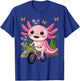 Axolotl Lover Kids Bicycle Riding Bike T-Shirt - T-Shirt | Royal