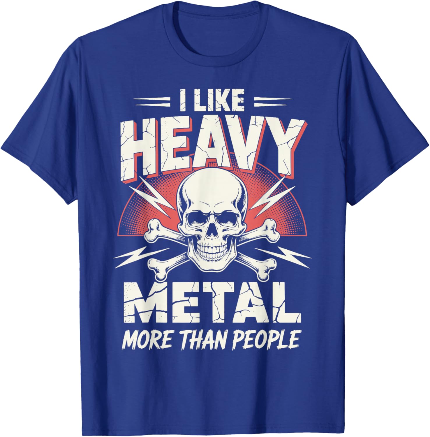 I Like Heavy Metal More Than People T-Shirt - T-Shirt | Royal