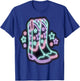 Cowboy Boots with Stars Western Retro T-Shirt - T-Shirt | Royal