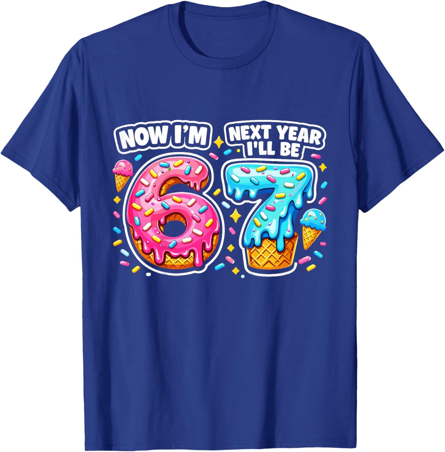 6 Year Old Birthday Boys Kids Now I'm 6 Next Year I'll be 7 T-Shirt - T-Shirt | Royal