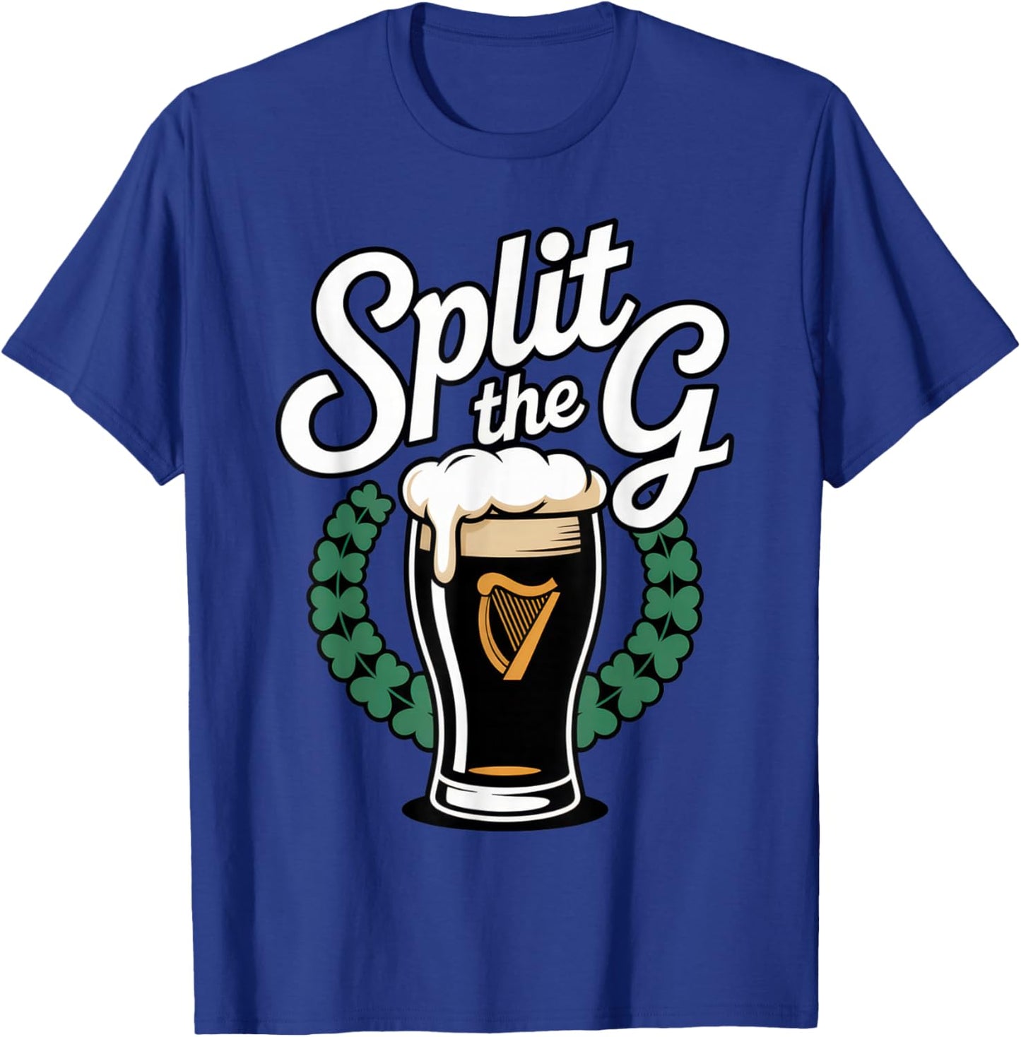 Split The G for Beer Lovers with Irish Vibes on St. T-Shirt - T-Shirt | Royal