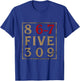 Vintage 80s 867 Five 309 Funny Retro Gen Alpha Meme T-Shirt - T-Shirt | Royal
