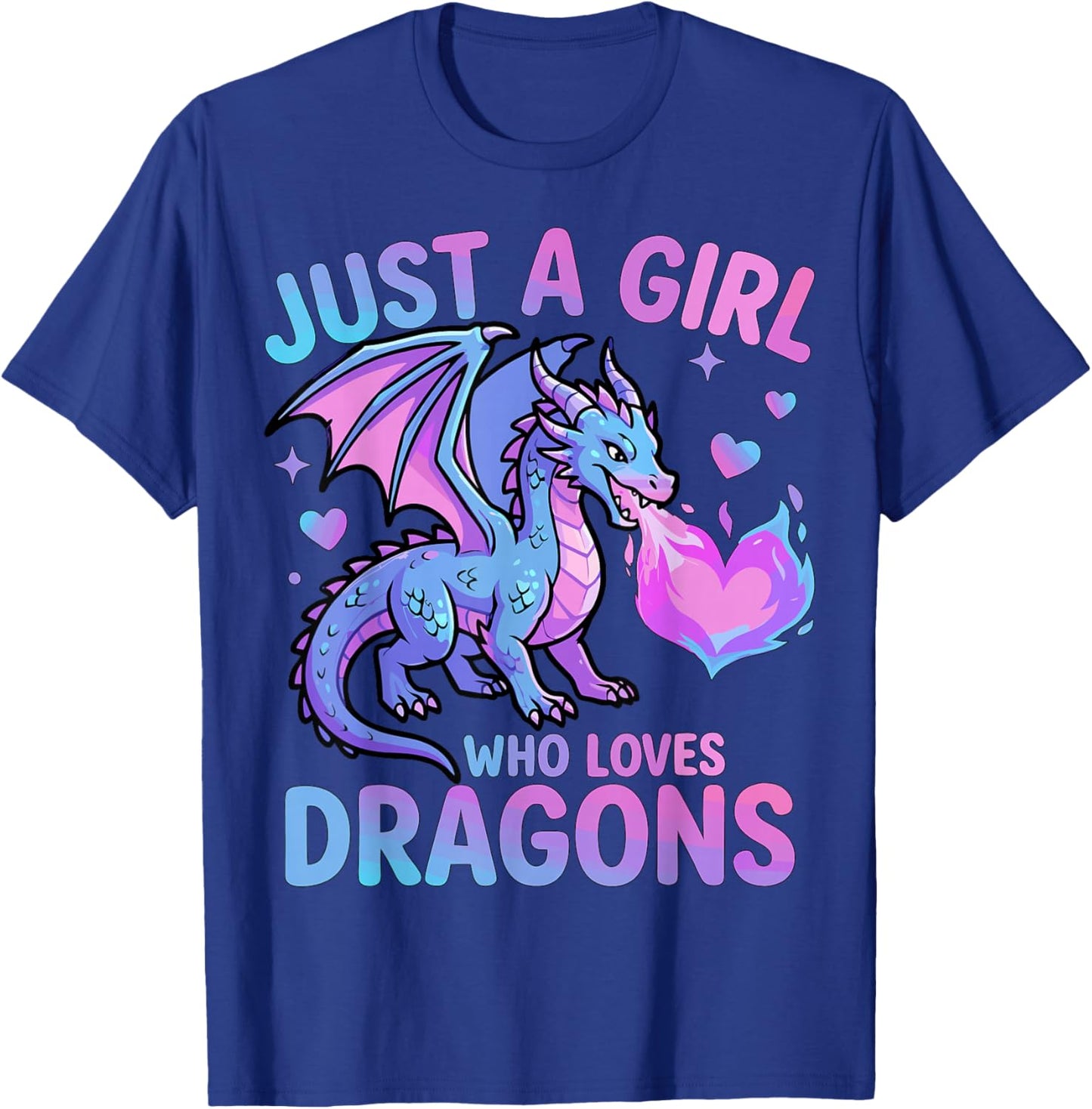 Just a Girl Who Loves Cute Dragons T-Shirt - T-Shirt | Royal