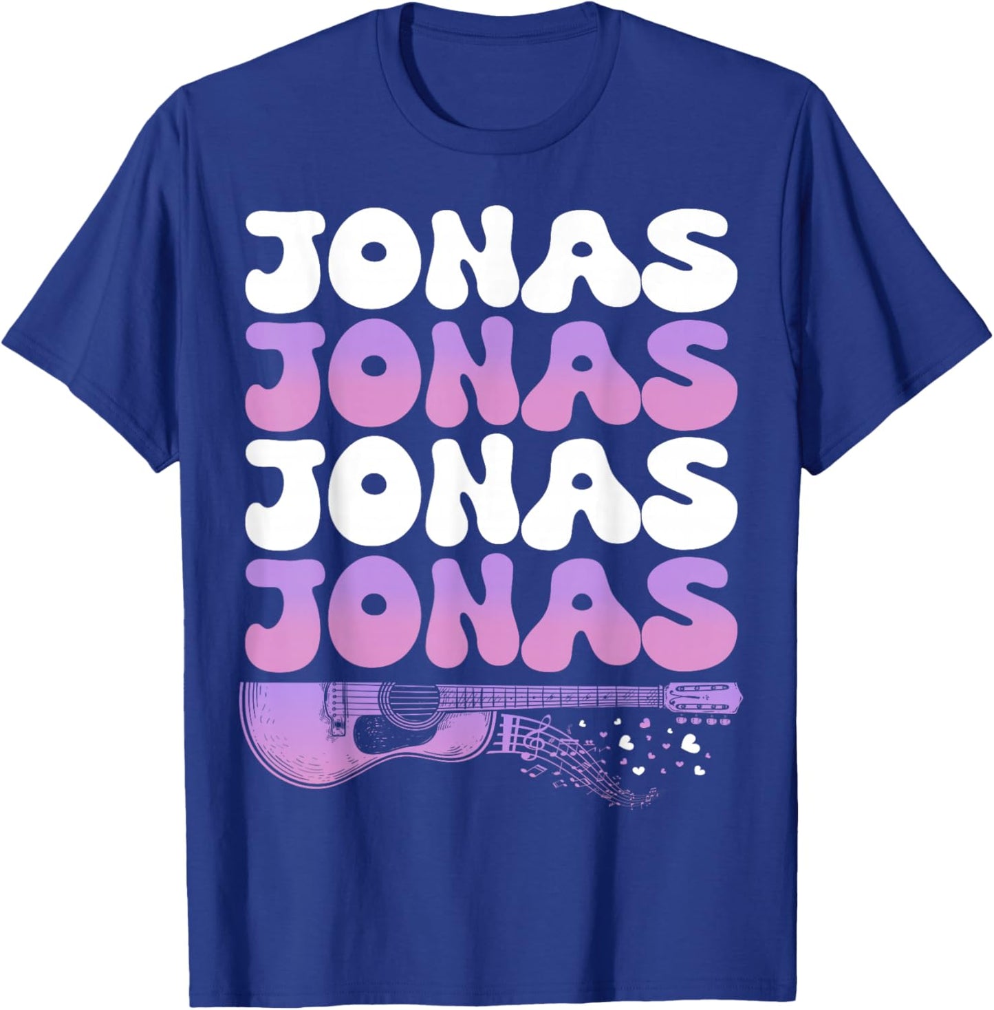 Retro Jonas First Name I Love Jonas 80's Groovy T-Shirt - T-Shirt | Royal