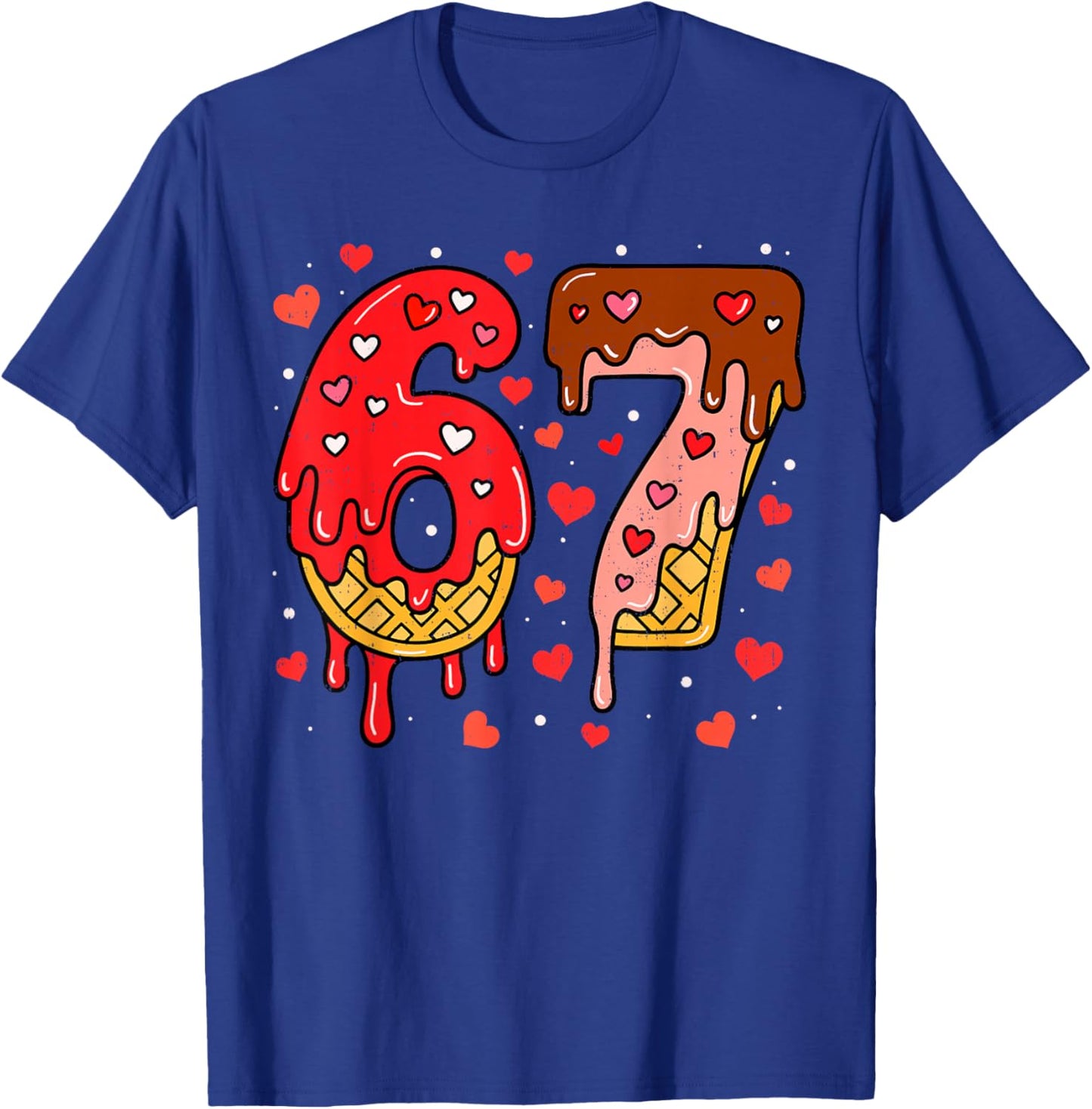 6 7 Cream Drip Six Seven Meme Valentines Day Men Women Kids T-Shirt - T-Shirt | Royal