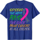 Fight Cancer in All and Every Color Ribbons Flower T-Shirt - T-Shirt | Royal