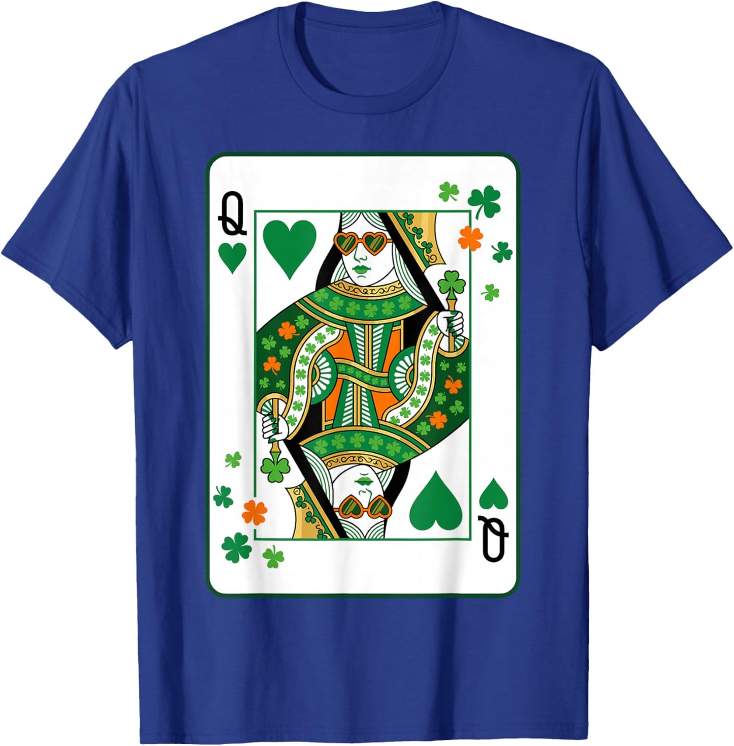 Queen of Hearts Classic Card Game Irish Saint Patrick's Day T-Shirt - T-Shirt | Royal