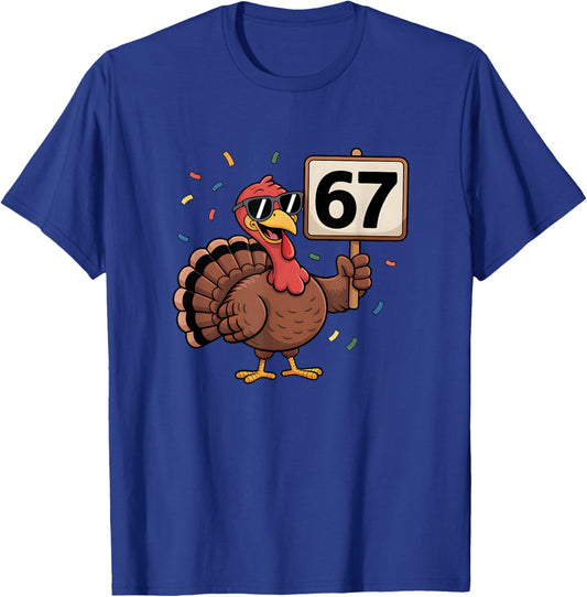 67 Thanksgiving Turkey 6 7 Middle School Thanksgiving T-Shirt - T-Shirt | Royal