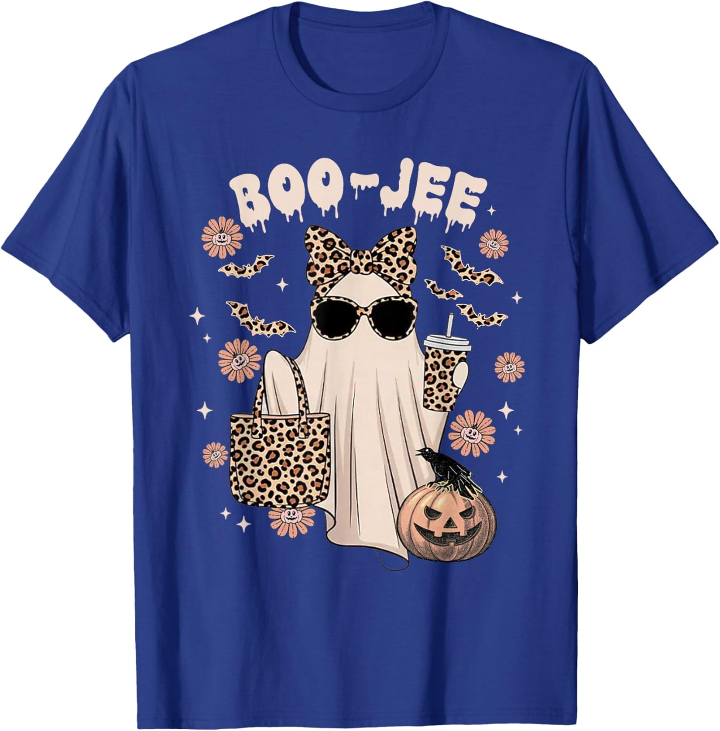 Boo JEE Ghost Shirt Spooky Vibes Halloween Boujee Women T-Shirt - T-Shirt | Royal