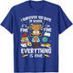 I Survived 100 Days of School I'm Fine Teacher Adult 100th T-Shirt - T-Shirt | Royal
